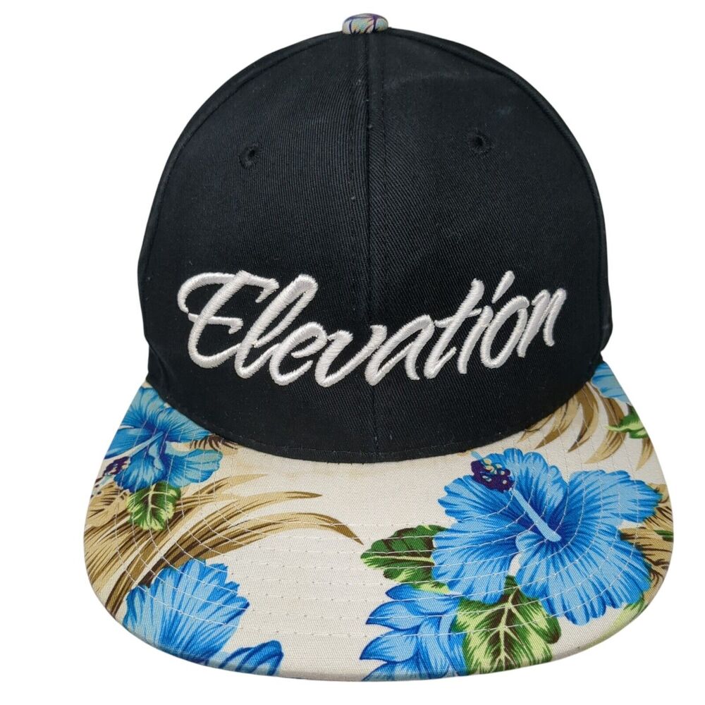 Elevation Snapback Hat Multicolor One Size Adjustable Embroidered Floral BK